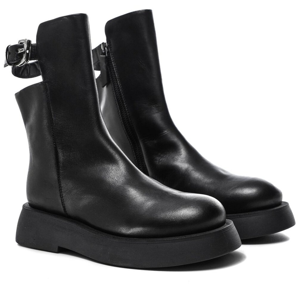 Ernesto Dolani Back Silver Buckle Rocker Boots